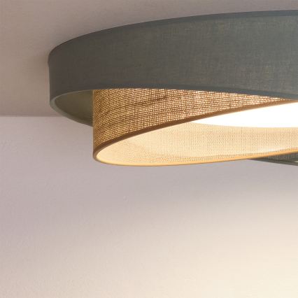 BRILAGI - dimmbare LED-Deckenleuchte VELVET TWIST LED/36W/230V 3000-6000K Ø 65 cm Wi-Fi Tuya Beacon grün/beige + Fernbedienung