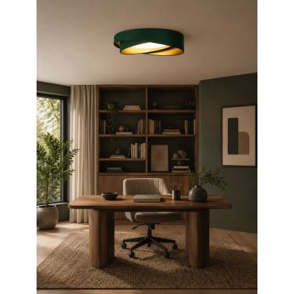 BRILAGI - LED-dimmbare Deckenleuchte VELVET TWIST LED/36W/230V 3000-6000K Ø 65 cm Wi-Fi Tuya Beacon grün/gold + Fernbedienung