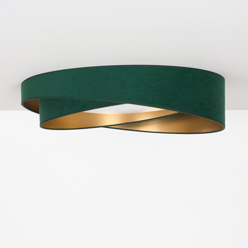 BRILAGI - LED-dimmbare Deckenleuchte VELVET TWIST LED/36W/230V 3000-6000K Ø 65 cm Wi-Fi Tuya Beacon grün/gold + Fernbedienung