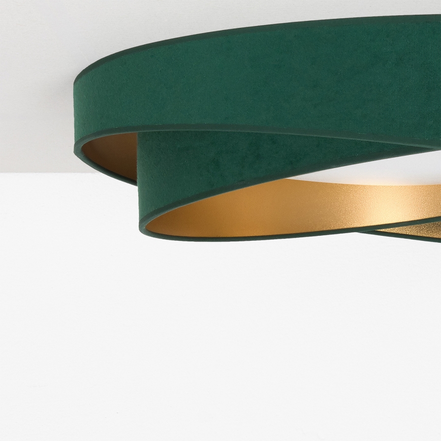 BRILAGI - LED-dimmbare Deckenleuchte VELVET TWIST LED/36W/230V 3000-6000K Ø 65 cm Wi-Fi Tuya Beacon grün/gold + Fernbedienung