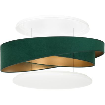 BRILAGI - LED-dimmbare Deckenleuchte VELVET TWIST LED/36W/230V 3000-6000K Ø 65 cm Wi-Fi Tuya Beacon grün/gold + Fernbedienung