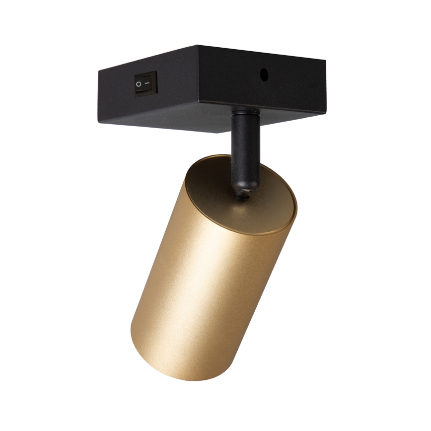 Brilagi - LED RGBW dimmbarer Wandspot mit Schalter SELE 1xGU10/4,8W/230V 3000K schwarz/gold + Fernbedienung