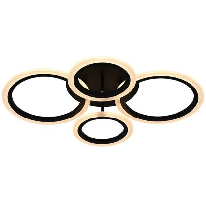 Brilagi - LED-dimmbare aufgesetzte Deckenleuchte ORBITS LED/50W/230V 3000-6500K schwarz + Fernbedienung