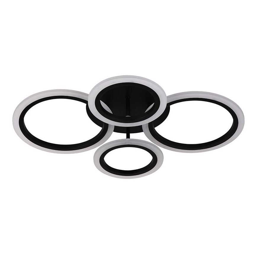 Brilagi - LED-dimmbare aufgesetzte Deckenleuchte ORBITS LED/50W/230V 3000-6500K schwarz + Fernbedienung
