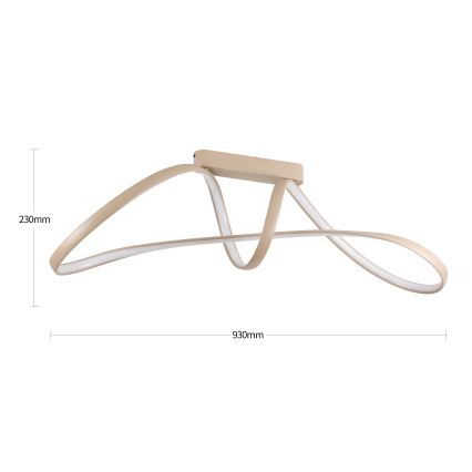 Brilagi - dimmbare LED-Aufbauleuchte TWISTER LED/60W/230V 3000-6000K beige + Fernbedienung