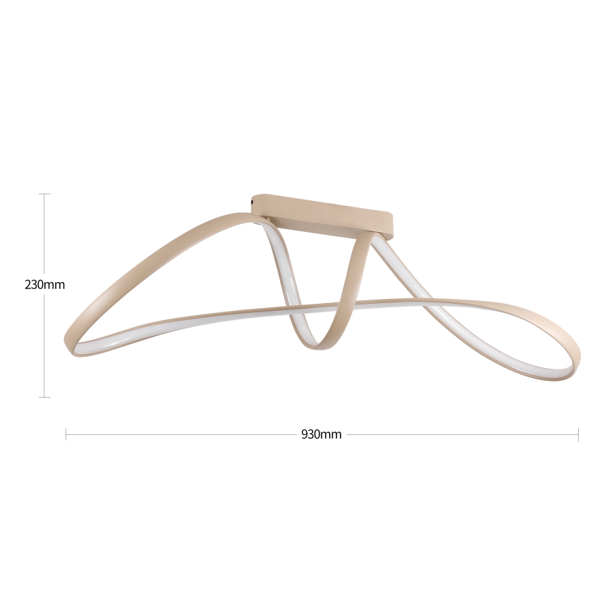 Brilagi - dimmbare LED-Aufbauleuchte TWISTER LED/60W/230V 3000-6000K beige + Fernbedienung