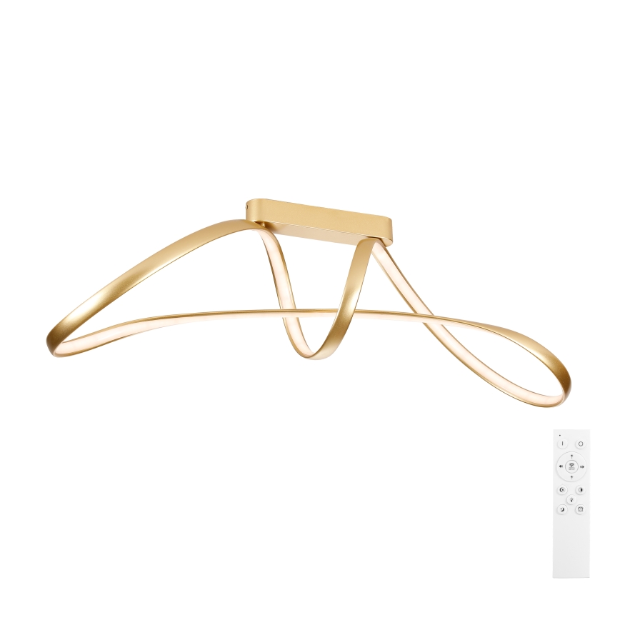 Brilagi - LED-dimmbare Deckenleuchte TWISTER LED/60W/230V 3000-6000K goldfarben + Fernbedienung