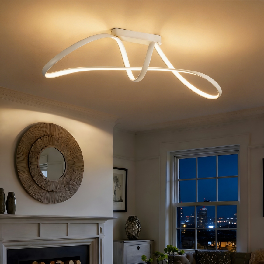 Brilagi - LED dimmbare Aufputz-Deckenleuchte TWISTER LED/60W/230V 3000-6000K weiß + Fernbedienung