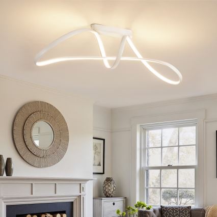 Brilagi - LED dimmbare Aufputz-Deckenleuchte TWISTER LED/60W/230V 3000-6000K weiß + Fernbedienung