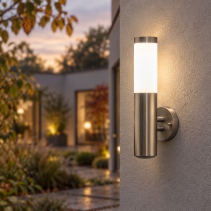 BRILAGI - LED-dimmbare Außenwandleuchte ELIA 1xE27/6W/230V 2700-6500K IP44 Wi-Fi mattchrom