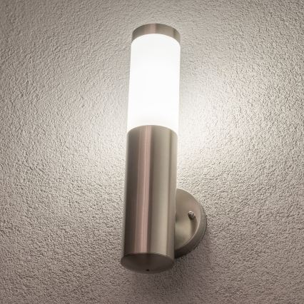 BRILAGI - LED-dimmbare Außenwandleuchte ELIA 1xE27/6W/230V 2700-6500K IP44 Wi-Fi mattchrom