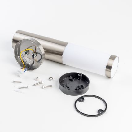 BRILAGI - LED-dimmbare Außenwandleuchte ELIA 1xE27/6W/230V 2700-6500K IP44 Wi-Fi mattchrom