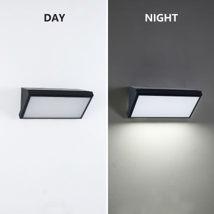 Brilagi - LED dimmbare Außenwandleuchte TRIANGLE 1xE27/6W/230V 2700-6500K IP65 schwarz