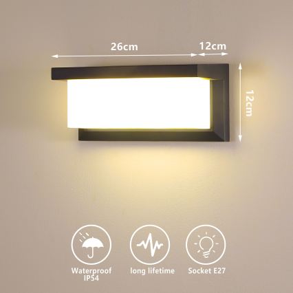 Brilagi - Dimmbare LED-Außenwandleuchte BRICKY 1xE27/6W/230V 2700-6500K IP54 anthrazit