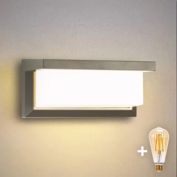 Brilagi - LED-dimmbare Außenwandleuchte BRICKY 1xE27/6W/230V 2700-6500K IP54 grau