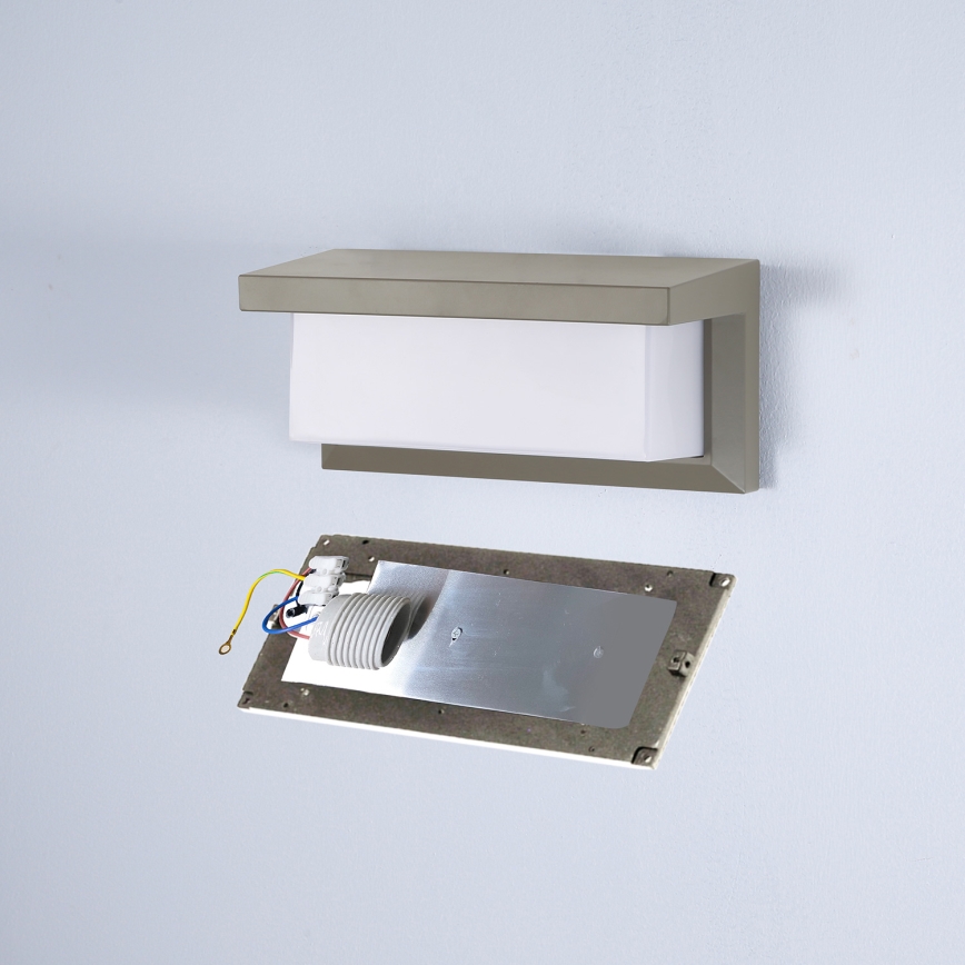 Brilagi - LED-dimmbare Außenwandleuchte BRICKY 1xE27/6W/230V 2700-6500K IP54 grau
