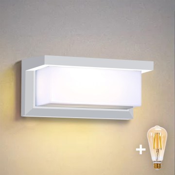 Brilagi - LED-dimmbare Außenwandleuchte BRICKY 1xE27/6W/230V 2700-6500K IP54 weiß