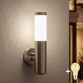 BRILAGI - LED-dimmbare Außenwandleuchte ELIA 1xE27/6W/230V 2700-6500K IP44 Wi-Fi mattchrom