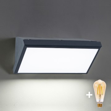 Brilagi - LED dimmbare Außenwandleuchte TRIANGLE 1xE27/6W/230V 2700-6500K IP65 Anthrazit