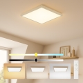 Brilagi - LED-dimmbare Badezimmer-Deckenleuchte FRAME SMART LED/50W/230V 60x60 cm 3000-6000K IP44 beige + Fernbedienung