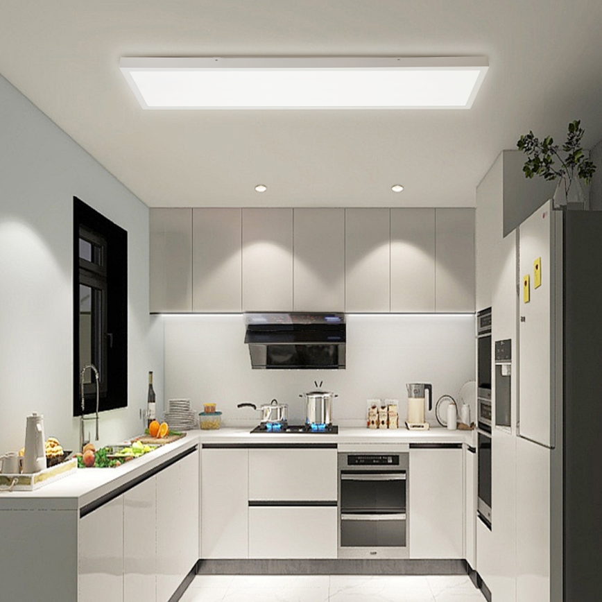 Brilagi - LED-dimmbar Badezimmer-Deckenleuchte FRAME SMART LED/50W/230V 120x30 cm 3000-6000K IP44 weiß + Fernbedienung
