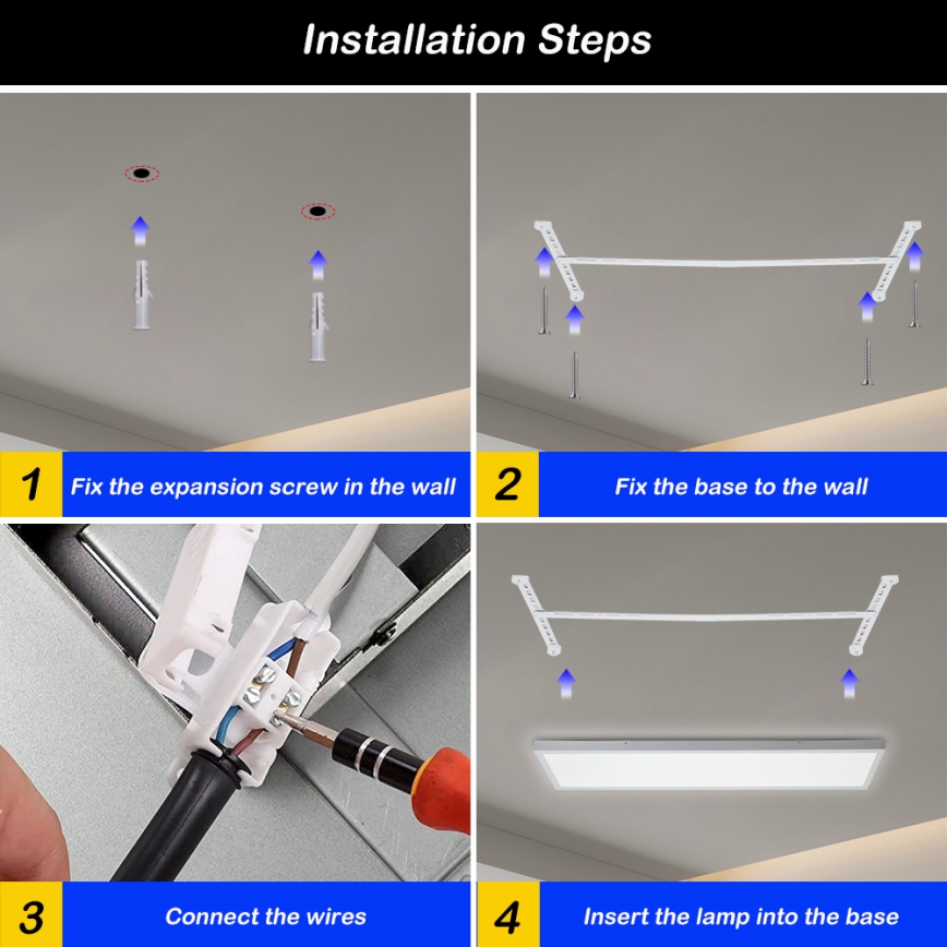 Brilagi - LED-dimmbar Badezimmer-Deckenleuchte FRAME SMART LED/50W/230V 120x30 cm 3000-6000K IP44 weiß + Fernbedienung