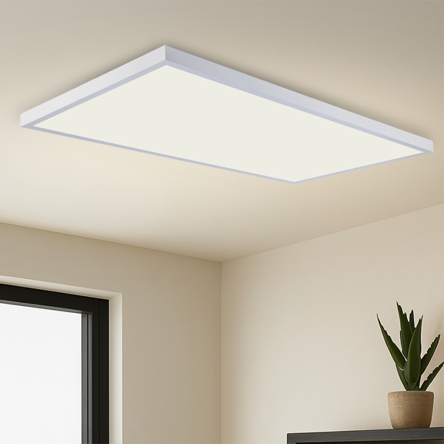 Brilagi - Dimmbare LED-Badezimmer-Deckenleuchte FRAME SMART LED/96W/230V 120x60 cm 3000-6000K IP44 weiß + Fernbedienung