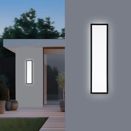 Brilagi - LED-dimmbare Badezimmer-Deckenleuchte FRAME SMART LED/50W/230V 120x30 cm 3000-6000K IP44 schwarz + Fernbedienung