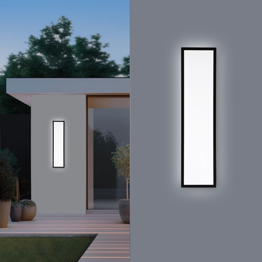 Brilagi - LED-dimmbare Badezimmer-Deckenleuchte FRAME SMART LED/50W/230V 120x30 cm 3000-6000K IP44 schwarz + Fernbedienung