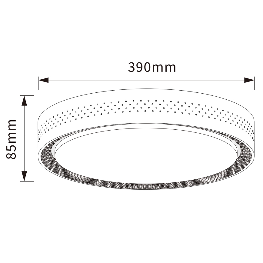 Brilagi - dimmbare LED-Deckenleuchte COCI LED/48W/230V 3000-6500K Ø 39 cm Holzdekor/Schwarz + Fernbedienung