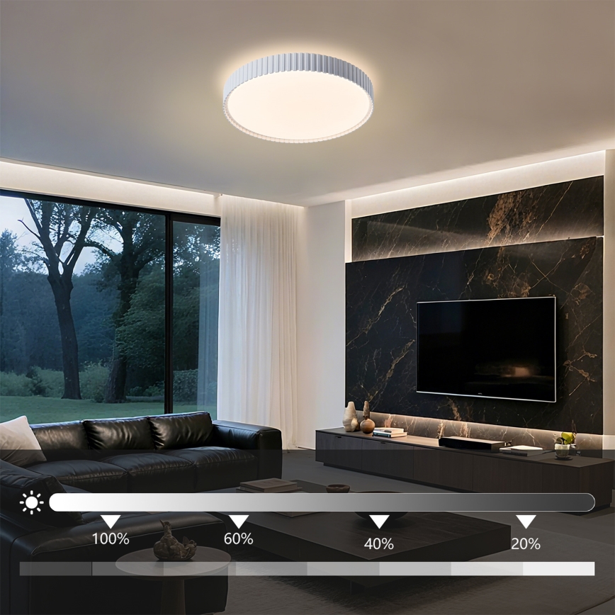 Brilagi - dimmbare LED-Deckenleuchte CORVO LED/54W/230V 3000-6000K weiß Ø 40 cm + Fernbedienung