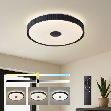 Brilagi - LED-dimmbare Deckenleuchte CORVO LED/72W/230V 3000-6000K schwarz Ø 50 cm + Fernbedienung