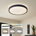 Brilagi - LED-dimmbare Deckenleuchte CORVO LED/72W/230V 3000-6000K schwarz Ø 50 cm + Fernbedienung