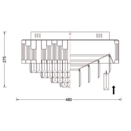 Brilagi - Dimmbare LED-Deckenleuchte CROWN LED/41W/230V 3000-6000K Ø 48 cm gold + Fernbedienung