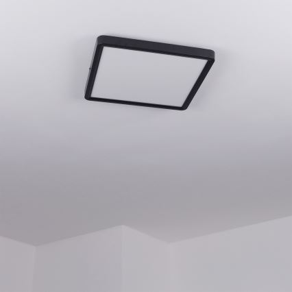 Brilagi - LED-dimmbare Deckenleuchte ESTELA SQUARE LED/36W/230V 3000-6500K 31x31 cm schwarz + Fernbedienung