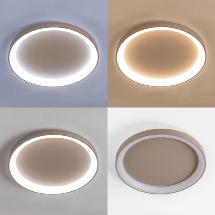 BRILAGI - LED-dimmbare Deckenleuchte FALCON II LED/108W/230V 3000-6500K Ø 80 cm beige + Fernbedienung