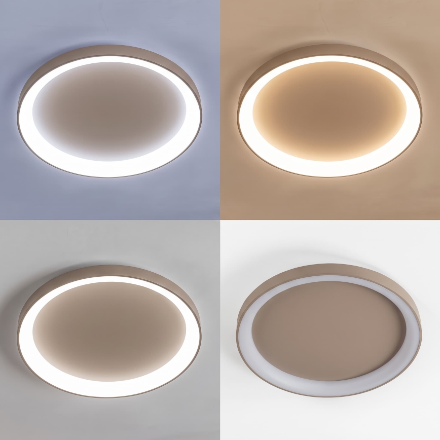 BRILAGI - LED-dimmbare Deckenleuchte FALCON II LED/108W/230V 3000-6500K Ø 80 cm beige + Fernbedienung