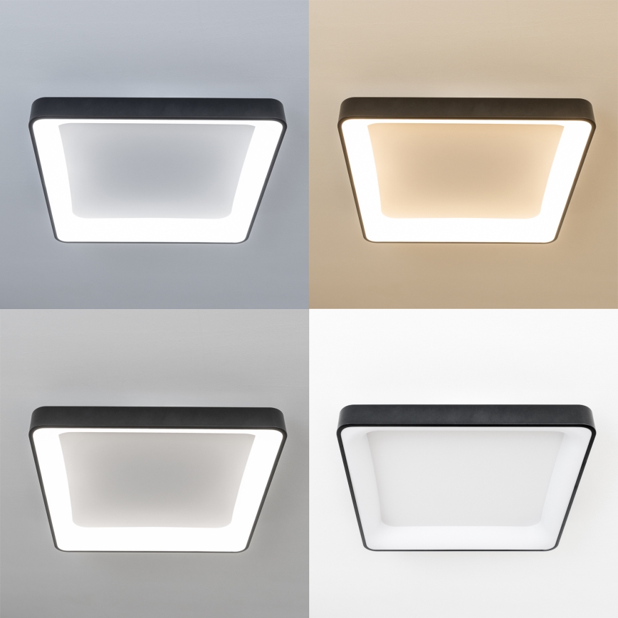 Brilagi - LED-dimmbare Deckenleuchte FALCON II LED/125W/230V 3000-6500K 60x60 cm schwarz + Fernbedienung