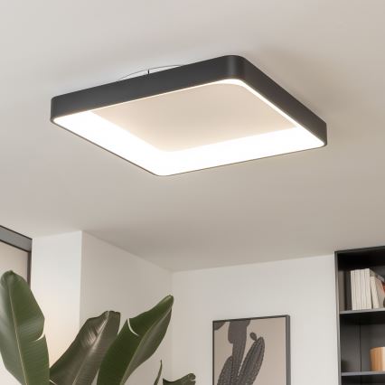 Brilagi - Dimmbare LED-Deckenleuchte FALCON II LED/125W/230V 3000-6500K 60x60 cm schwarz + Fernbedienung