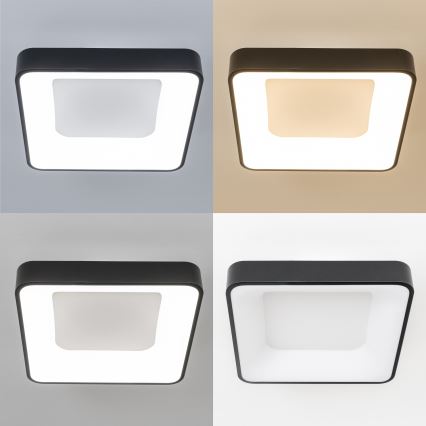 Brilagi - dimmbare LED-Deckenleuchte FALCON II LED/80W/230V 3000-6500K 40x40 cm schwarz + Fernbedienung