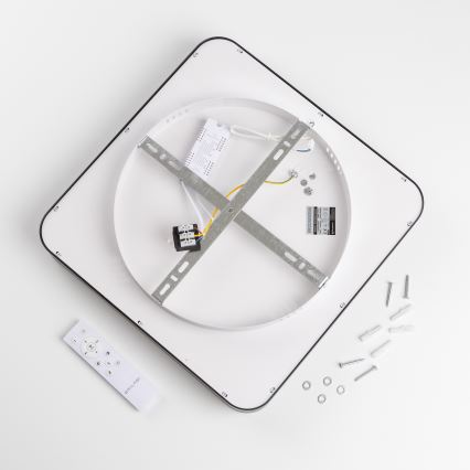 Brilagi - dimmbare LED-Deckenleuchte FALCON II LED/80W/230V 3000-6500K 40x40 cm schwarz + Fernbedienung