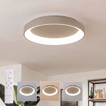 BRILAGI - LED-dimmbare Deckenleuchte FALCON II LED/99W/230V 3000-6500K Ø 60 cm beige + mit Fernbedienung