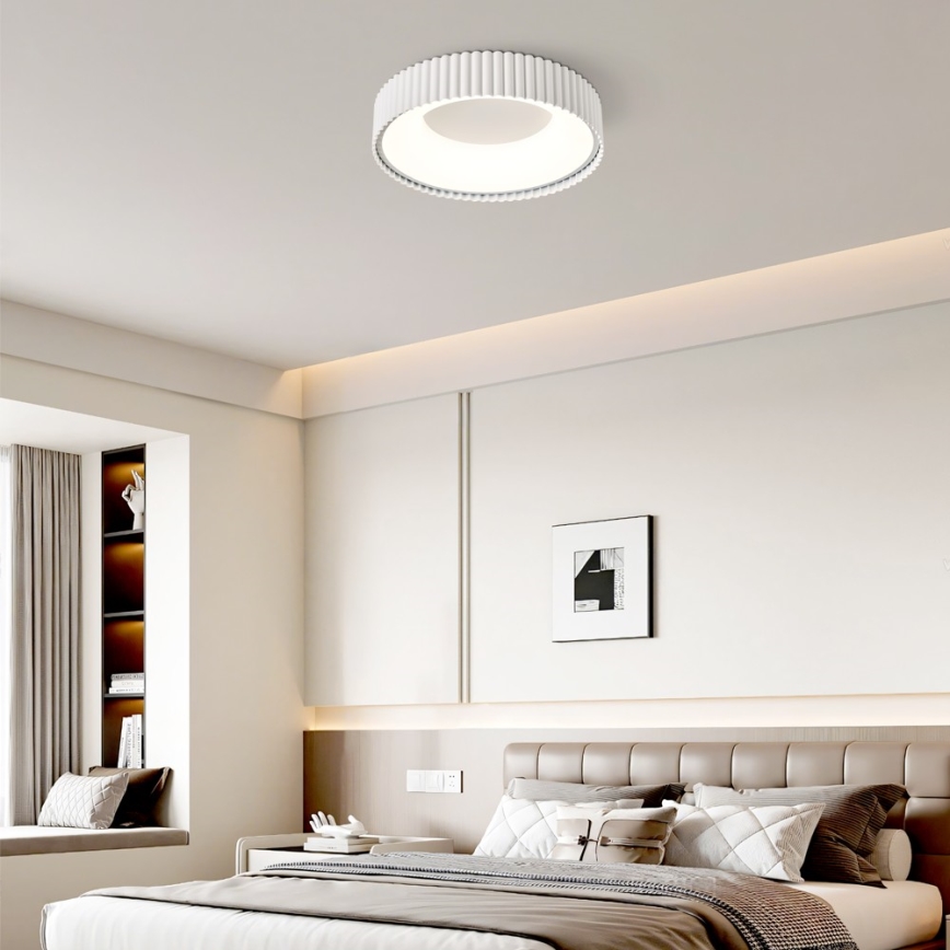 Brilagi - LED dimmbar Deckenleuchte FALCON MODERN LED/30W/230V 3000-6000K 40 cm weiß + Fernbedienung