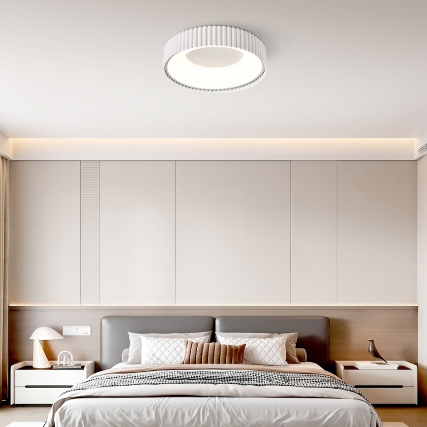 Brilagi - LED dimmbar Deckenleuchte FALCON MODERN LED/30W/230V 3000-6000K 40 cm weiß + Fernbedienung