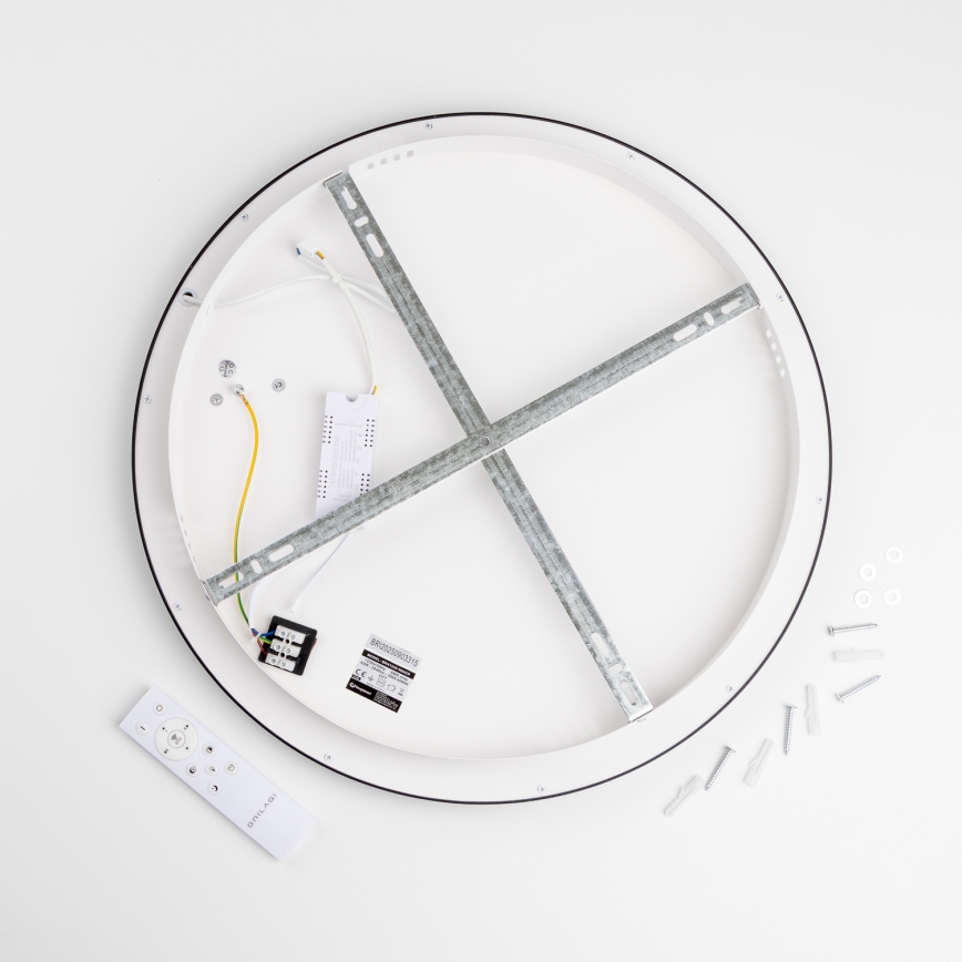 Brilagi - Dimmbare LED-Deckenleuchte FALCON SLIM LED/42W/230V 3000-6500K Ø 50 cm schwarz + Fernbedienung