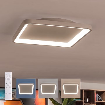 BRILAGI - LED-dimmbare Deckenleuchte FALCON SLIM LED/50W/230V 3000-6500K 50x50 cm beige + Fernbedienung