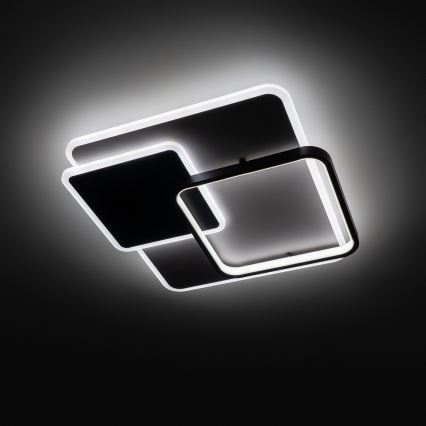 Brilagi - LED dimmbare Deckenleuchte FLARE LED/64W/230V 3000-6000K 45x45 cm weiß/schwarz + Fernbedienung