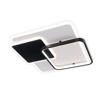 Brilagi - LED dimmbare Deckenleuchte FLARE LED/64W/230V 3000-6000K 45x45 cm weiß/schwarz + Fernbedienung