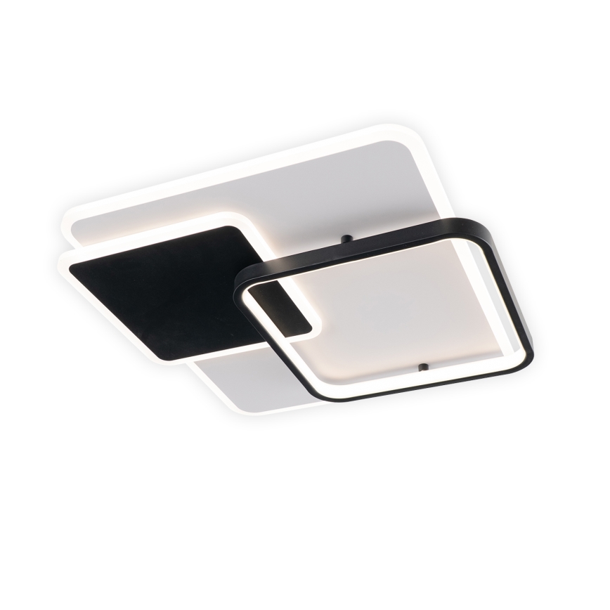 Brilagi - LED dimmbare Deckenleuchte FLARE LED/64W/230V 3000-6000K 45x45 cm weiß/schwarz + Fernbedienung