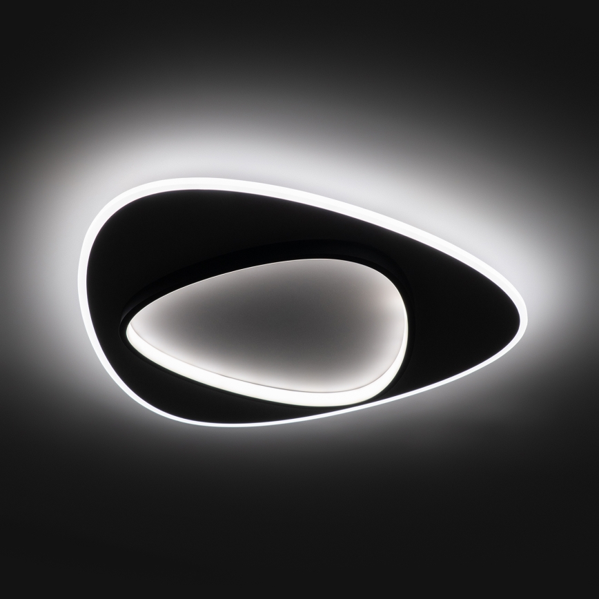 Brilagi - dimmbare LED-Deckenleuchte FLARE LED/70W/230V 3000-6000K 55x55 cm weiß/schwarz + Fernbedienung